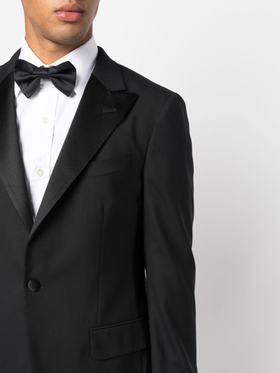 Shop Boglioli Single-breasted Virgin Wool Dinner Suit In Black