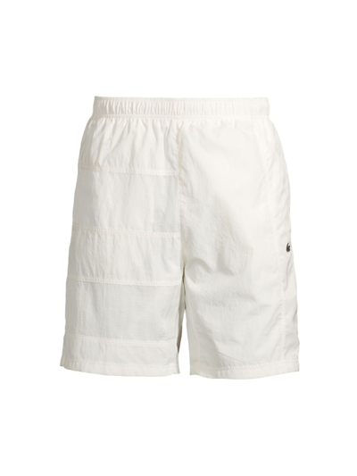 Shop Lacoste Men's Colorblock Water-repellent Shorts In Farine