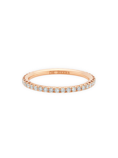 Shop De Beers Jewellers Aura Pink Diamond & 18k Rose Gold Band Ring