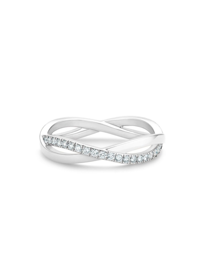 Shop De Beers Jewellers Infinity Diamond & 18k White Gold Half Band Ring