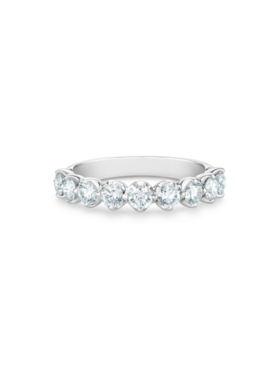 Shop De Beers Jewellers Women's Allegria 18k White Gold & Diamond Half-band Eternity Ring