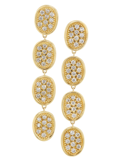 Shop Marco Bicego Women's Lunaria Alta 18k Yellow Gold & 2.41 Tcw Diamond Drop Earrings