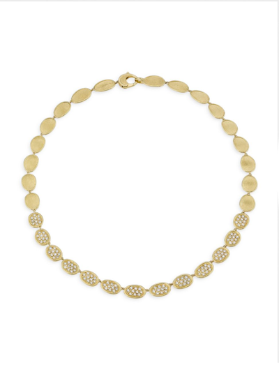 Shop Marco Bicego Women's Lunaria Alta 18k Yellow Gold & 2.6 Tcw Diamond Collar Necklace