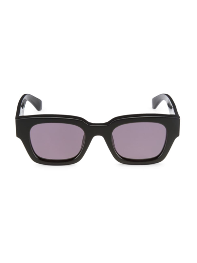 Shop Off-white Men's Zurich 51mm Acetate Square Sunglasses In Black Grey