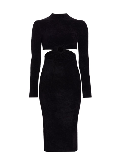 Shop Ronny Kobo Women's Chryssa Knit Midi-dress In Black