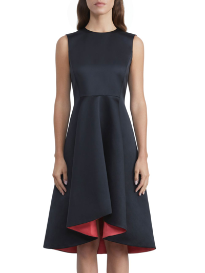 Shop Lafayette 148 Women's Sleeveless Fit-&-flare Dress In Black