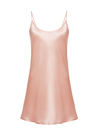 Shop La Perla Women's Silk Mini Slipdress In Pink Powder