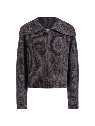 Shop Varley Women's Elise Half-zip Sweater In Black