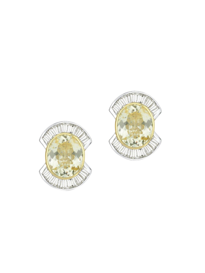 Shop Melis Goral Women's Reflection 14k Gold, Diamond & Citrine Earrings