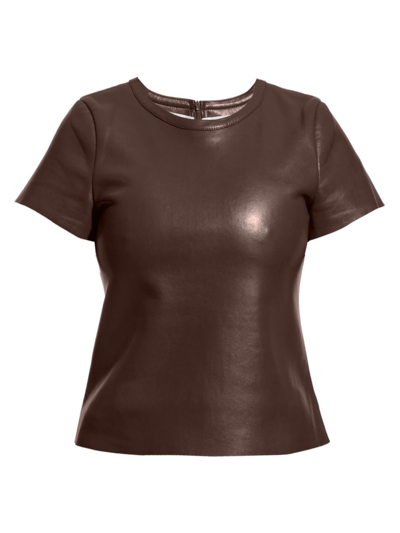 Shop As By Df Women's New Guard Recycled Leather Tee In Mahogany