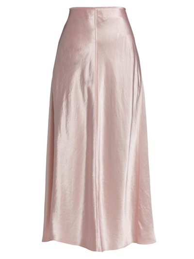 Shop Vince Women's Satin Panelled Slip Skirt In Roselle