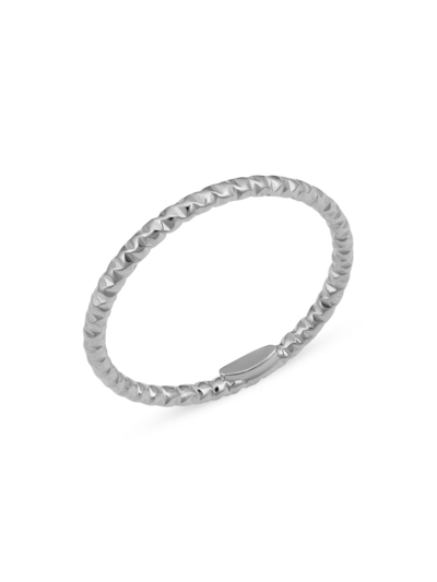 Shop Oradina Women's 14k White Solid Gold Skyline Ring In White Gold