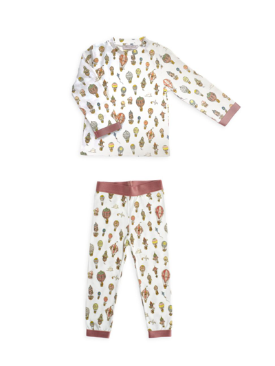 Shop Atelier Choux Baby's & Little Kid's 2-piece Hot Air Balloon Pajama Set In Neutral