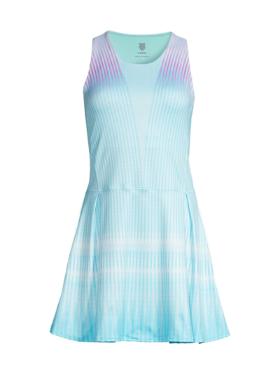 Shop K-swiss Women's Angel + Amethyst Stamina Minidress In Angl Blue Multi