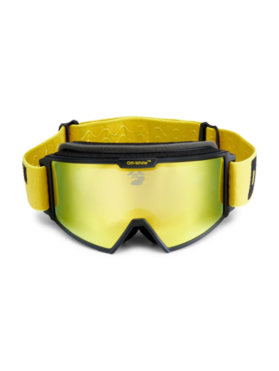 Shop Off-white Men's Mirrored Ski Goggles In Yellow