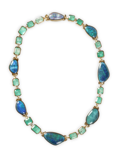 Shop Stephen Dweck Women's 18k Yellow Gold, Colombian Emerald, Australian Opal & 0.70 Tcw Diamond Necklace
