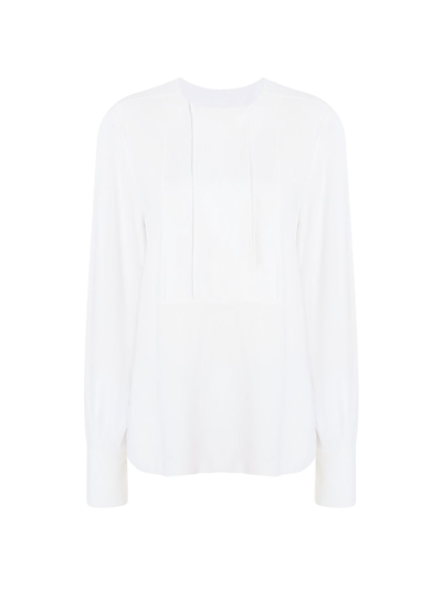Shop Another Tomorrow Women's Panelled Oversized Blouse In White
