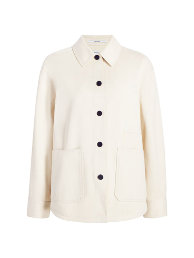 Shop Another Tomorrow Women's Utility Shirt Jacket In White