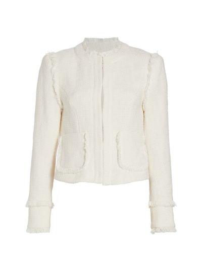Shop Cinq À Sept Women's Keegan Tweed Jacket In Gardenia
