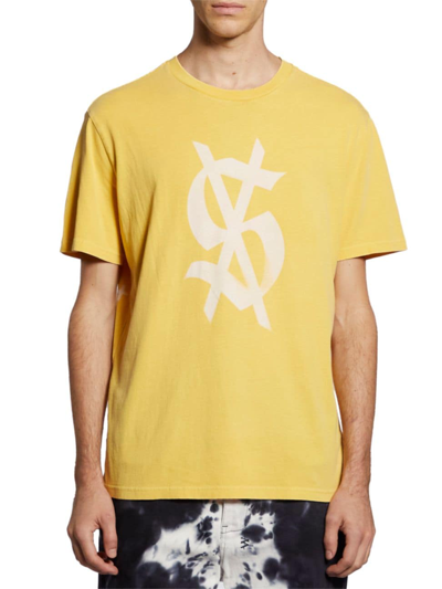 Shop Ksubi Men's Unity Old Dollar Printed T-shirt In Yellow