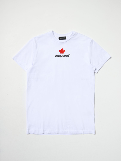 Shop Dsquared2 Junior T-shirt  Kids Color White