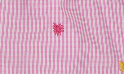Shop Andy & Evan Embroidered Gingham Dress & Blooms Set In Pink Gingham