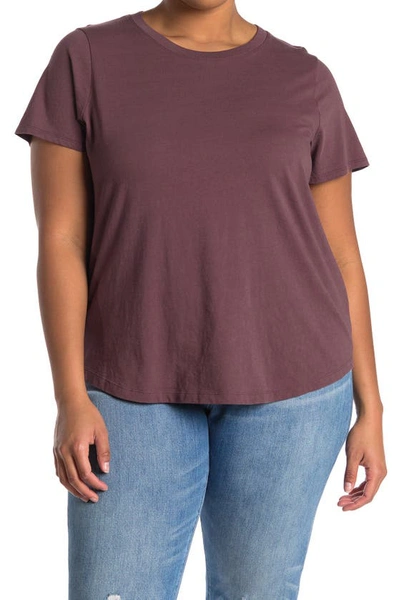 Shop Madewell Vintage Crewneck Cotton T-shirt In Muted Plum