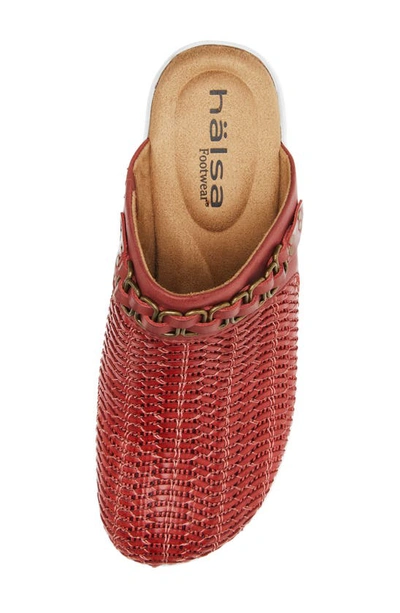 Halsa Footwear Chloe Clog In Dark Red