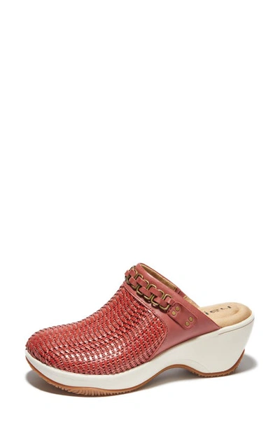 Halsa Footwear Chloe Clog In Dark Red