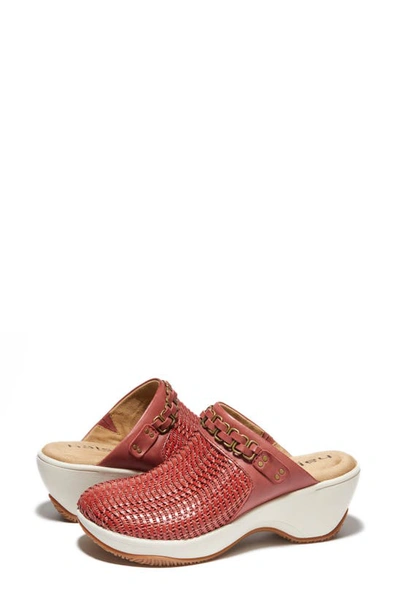 Halsa Footwear Chloe Clog In Dark Red