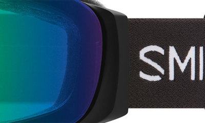 Shop Smith I/o Mag™ 164mm Snow Goggles In Black / Chromapop Green Mirror
