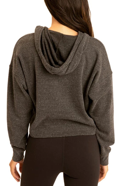 Threads 4 Thought Venetia Crop Hoodie In Heather Black