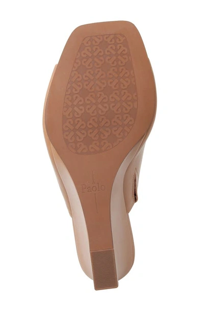 Linea Paolo Glitz Wedge Slide Sandal In Desert