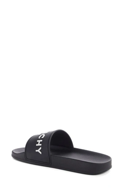 Shop Givenchy Logo Slide Sandal In Black