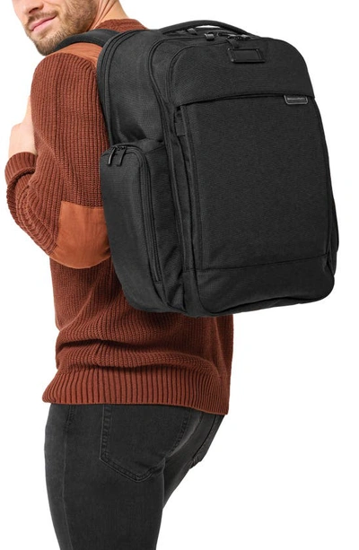 Shop Briggs & Riley Baseline Traveler Backpack In Black