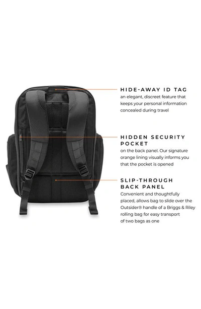 Briggs & Riley Baseline Traveler Backpack In Black