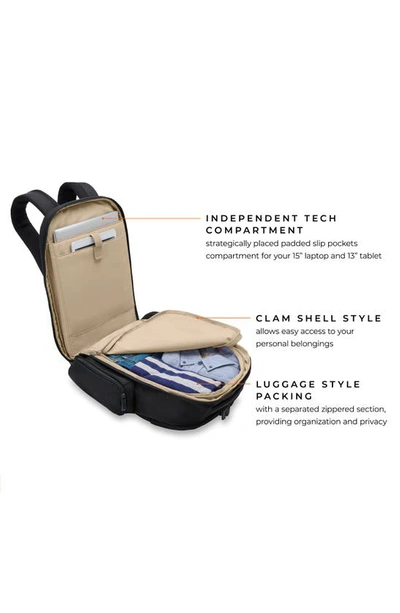 Briggs & Riley Baseline Traveler Backpack In Black