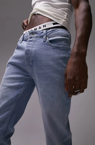 Shop Topman Mason Skinny Fit Jeans In Light Blue