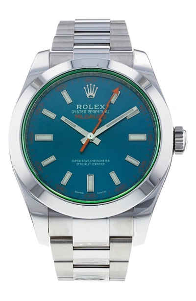 Shop Watchfinder & Co. Rolex  Milgauss Oyster Perpetual Braclet Watch, 40mm In Steel