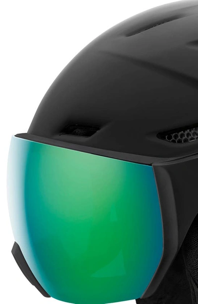 Shop Smith Survey Jr. Kids' Snow Helmet With Mips In Matte Black / Green Mirror