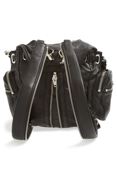 Shop Alexander Wang 'mini Marti' Leather Backpack In Black Slvr Hrdr