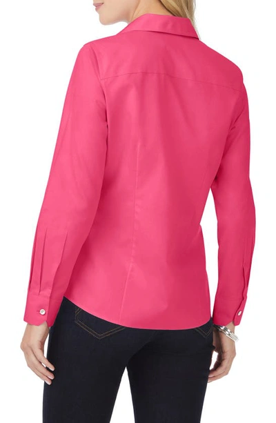 Shop Foxcroft Dianna Non-iron Cotton Shirt In French Rose