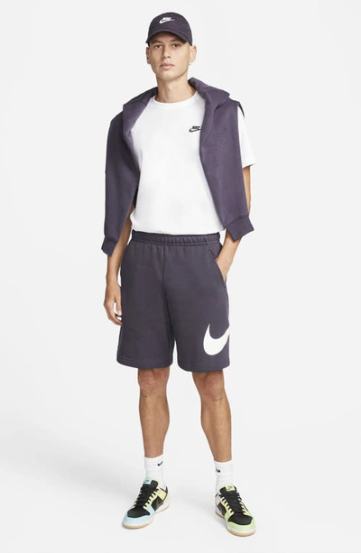 Shop Nike Sportswear Club Shorts In Cave Purple/ White
