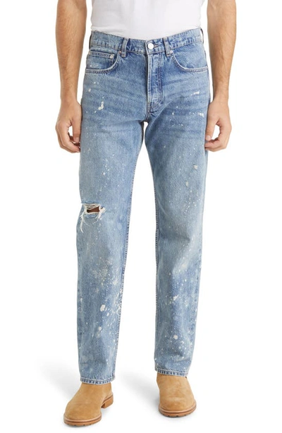 Shop Frame The Straight Leg Jeans In Sunray Rips