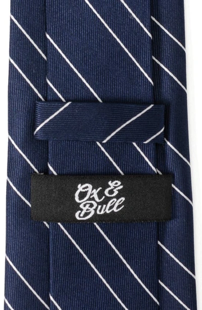 Cufflinks, Inc Classi Stripe Silk Tie In Navy