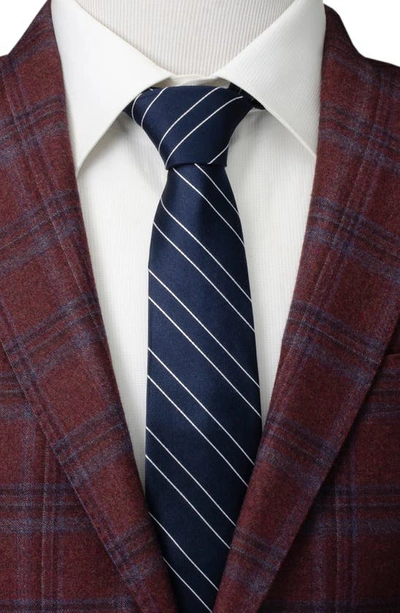 Cufflinks, Inc Classi Stripe Silk Tie In Navy