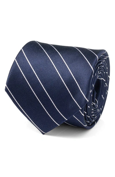 Cufflinks, Inc Classi Stripe Silk Tie In Navy