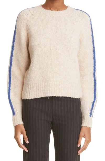 Shop Paloma Wool Grand Slam Side Stripe Sweater In Ecru