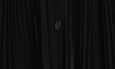 Shop Proenza Schouler Pleated Sheer Panel Long Sleeve Shirtdress In Black