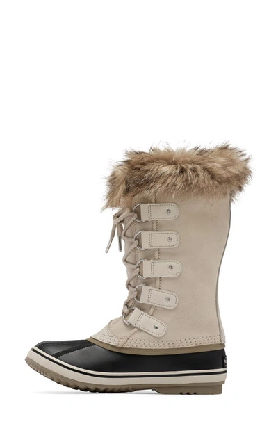 Sorel Joan Of Arctic Faux Fur Waterproof Snow Boot In Fawn/ Omega Taupe